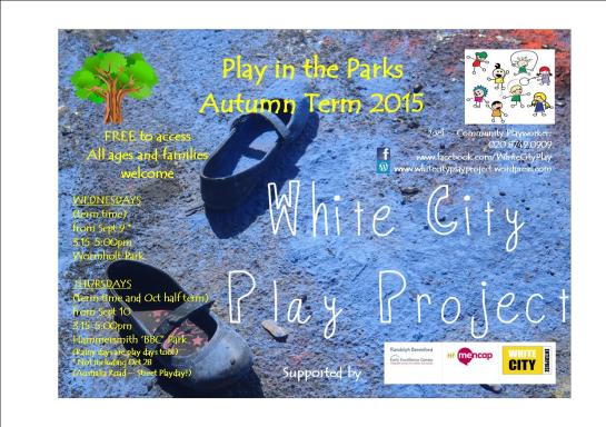 Play in the Park (Outreach) Draft Autumn Term 2015 Sessions Flyer v3.1 (21cm x 14.8cm)